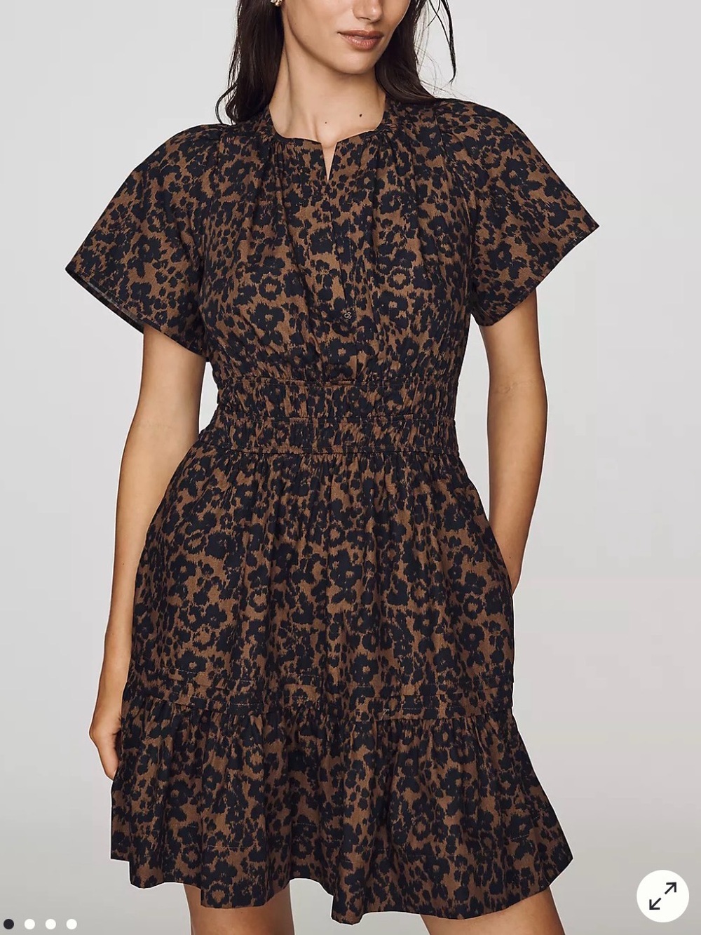 NWT Anthropologie Somerset Mini Dress Cheetah Print Chic Bold